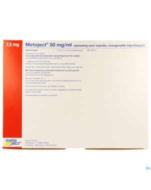 Metoject 50mg/ml sol inj ser pre  7,5mg/0,15ml 12