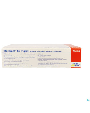 Metoject 50mg/ml sol inj ser pre  7,5mg/0,15ml 12