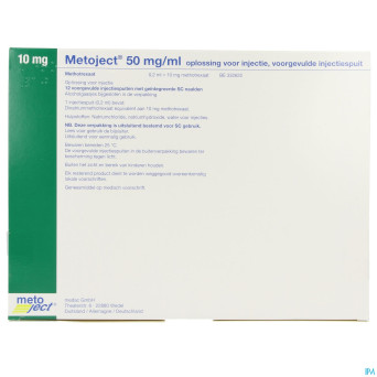 Metoject 50mg/ml sol inj ser pre 10,0mg/0,20ml 12