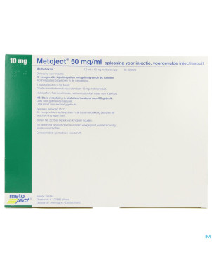 Metoject 50mg/ml sol inj ser pre 10,0mg/0,20ml 12