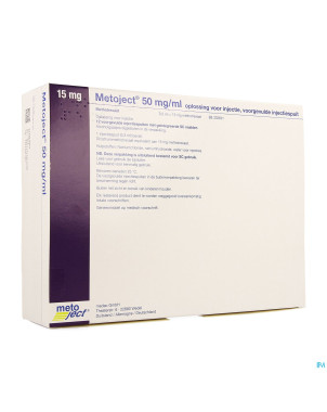 Metoject 50mg/ml sol inj ser pre 15,0mg/0,30ml 12