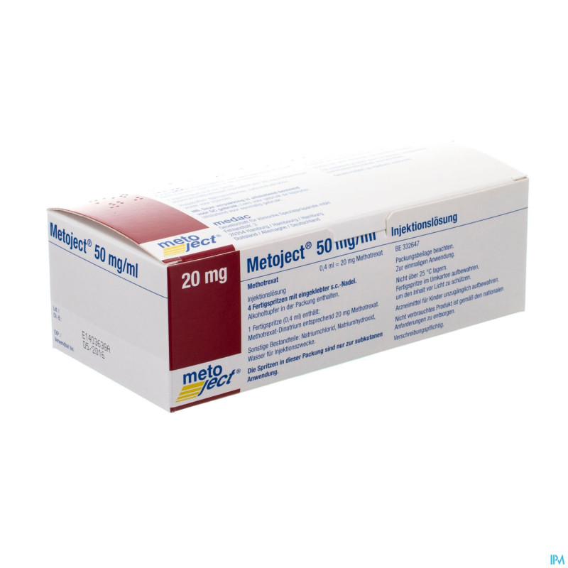 Metoject 50mg/ml sol inj ser pre 20,0mg/0,40ml  4