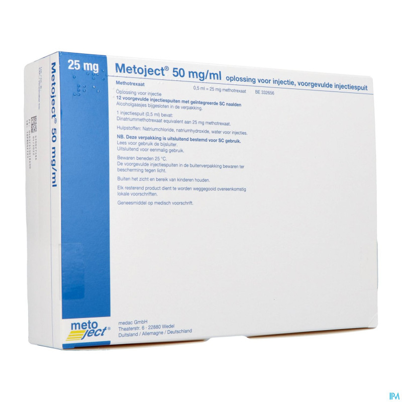 Metoject 50mg/ml sol inj ser pre 25,0mg/0,50ml 12