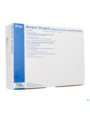Metoject 50mg/ml sol inj ser pre 25,0mg/0,50ml 12
