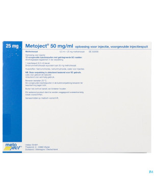 Metoject 50mg/ml sol inj ser pre 25,0mg/0,50ml 12