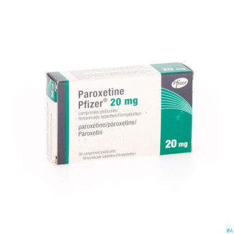 Paroxetine pfizer 20 mg comp 56