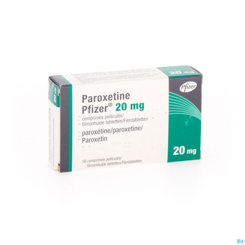 Paroxetine pfizer 20 mg comp 56