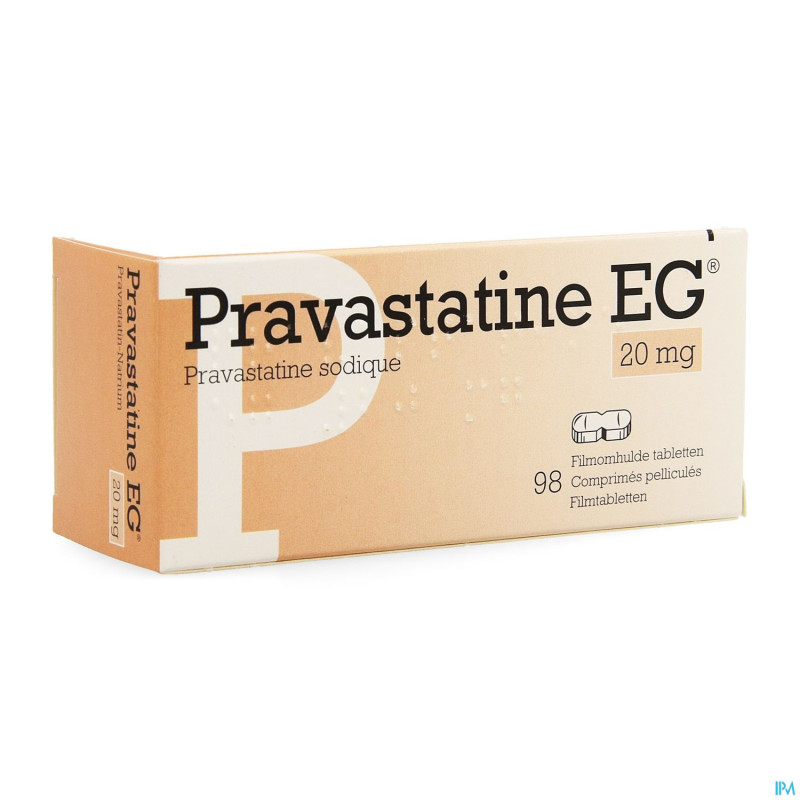 Pravastatine eg 20 mg pi pharma comp 98x20mg pip