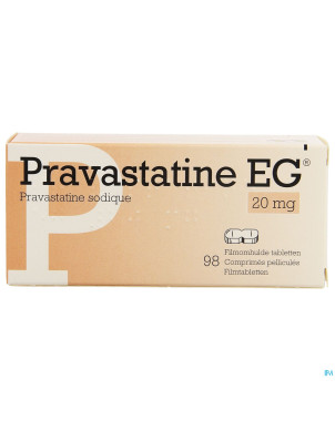 Pravastatine eg 20 mg pi pharma comp 98x20mg pip