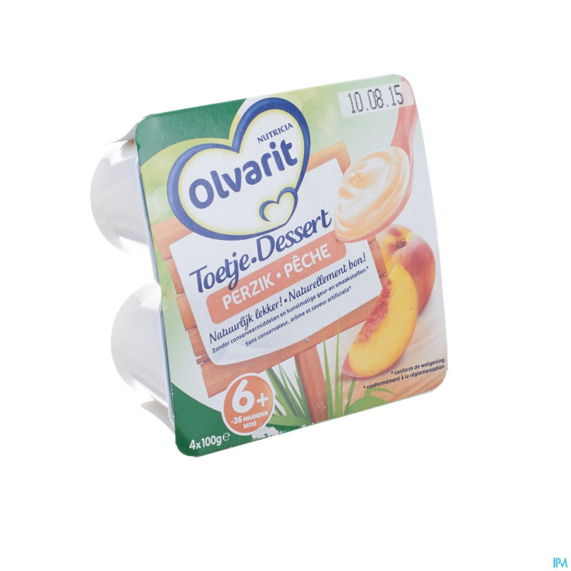 Olvarit dessert peche 4x100g