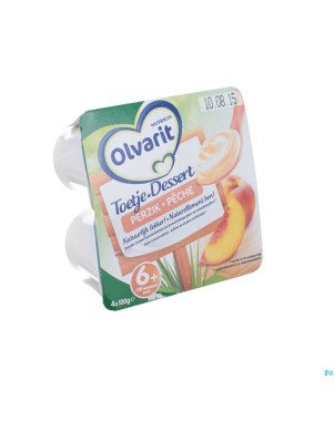 Olvarit dessert peche 4x100g