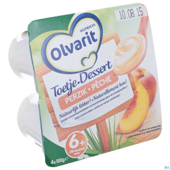 Olvarit dessert peche 4x100g