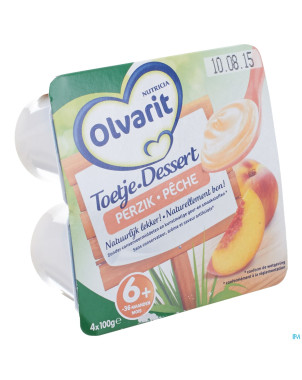 Olvarit dessert peche 4x100g