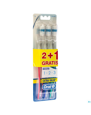 Oral b brosse 1-2-3 indicator 35m (2+1)