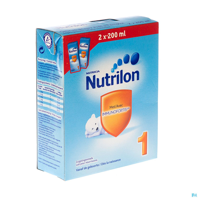 Nutrilon 1 lait nourrissons 2x200ml