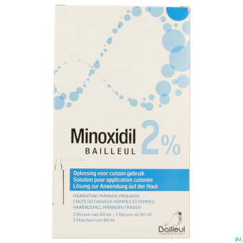 Minoxidil biorga 2% sol cutanee coffret  fl 3x60ml