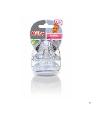 Nuby tetine sil medium flow 6m+ 2    67662