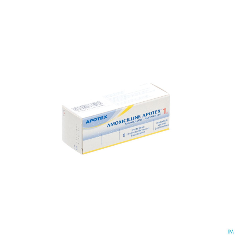 Amoxicilline apotex comp eff - bruis  8 x 1 g