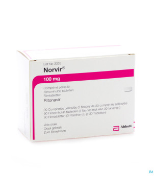 Norvir 100 mg comp pell 90 x 100 mg