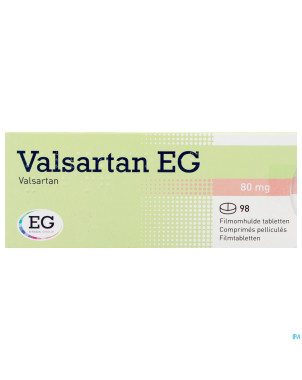 Valsartan eg 80 mg comp pell 98 x 80 mg