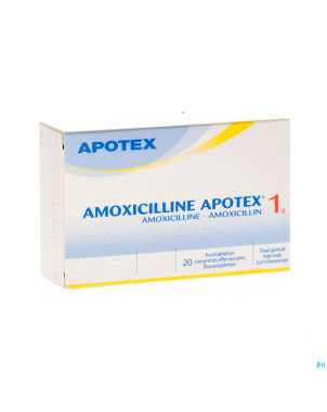 Amoxicilline apotex comp eff - bruis 20 x 1 g