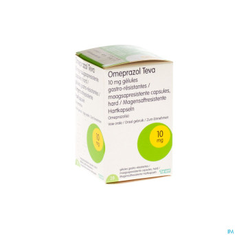Omeprazol teva 10mg caps gastro resist dur pot  28