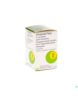 Omeprazol teva 10mg caps gastro resist dur pot  28
