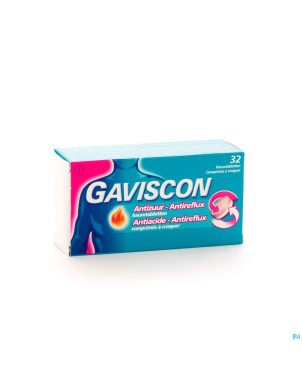 Gaviscon antireflux comp croquer 32