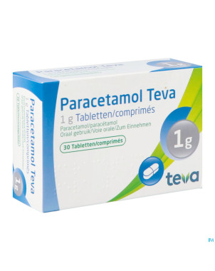 Paracetamol teva 1 g comp  30 x 1 g blister