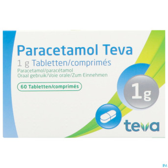 Paracetamol teva 1 g comp  60 x 1 g blister