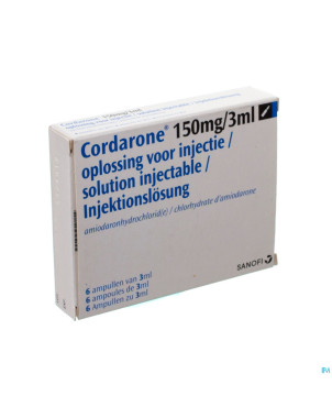 Cordarone amp inj  6 x 150 mg/3 ml