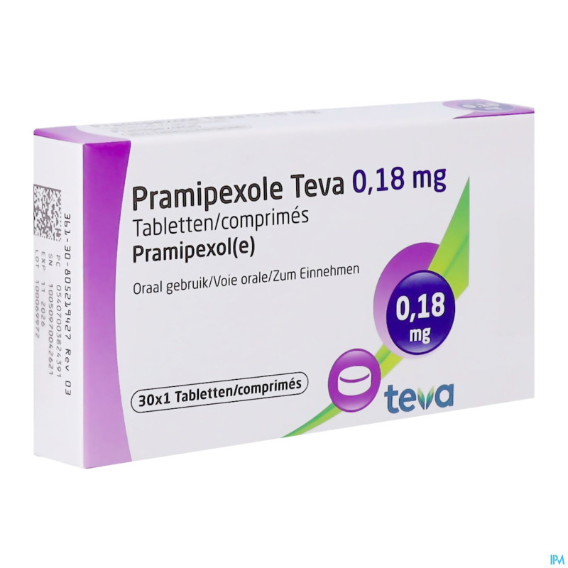 Pramipexol teva 0,18 mg tabl  30