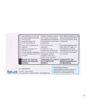 Pramipexol teva 0,18 mg tabl  30