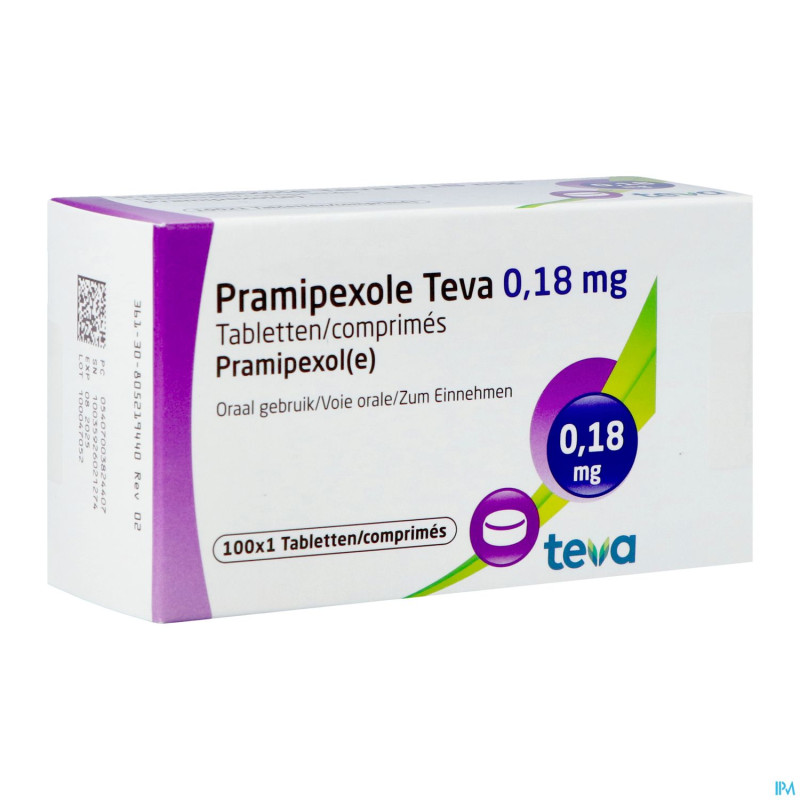 Pramipexol teva 0,18 mg tabl 100
