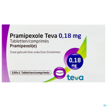 Pramipexol teva 0,18 mg tabl 100