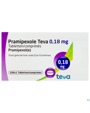 Pramipexol teva 0,18 mg tabl 100