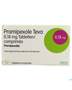 Pramipexol teva 0,18 mg tabl 100