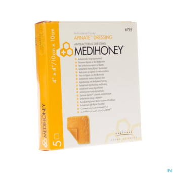 Medihoney pans alginate miel a/bact.    10x10cm  5