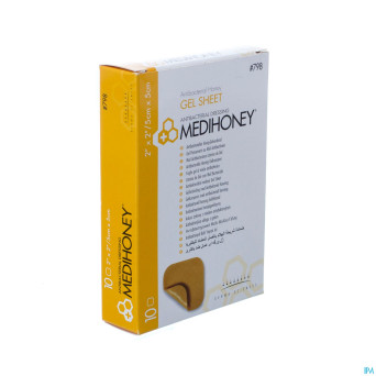 Medihoney pans gel miel a/bacterien    5x 5cm 10