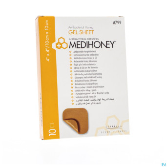 Medihoney pans gel miel a/bacterien    10x10cm 10