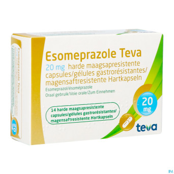 Esomeprazole teva caps gastro resistant bl 14x20mg