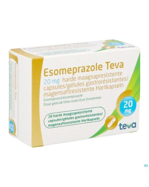 Esomeprazole teva caps gastro resistant bl 28x20mg