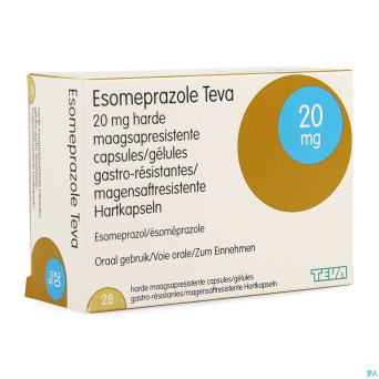 Esomeprazole teva caps gastro resistant bl 28x20mg