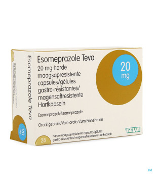 Esomeprazole teva caps gastro resistant bl 28x20mg