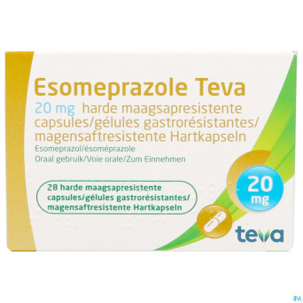 Esomeprazole teva caps gastro resistant bl 28x20mg