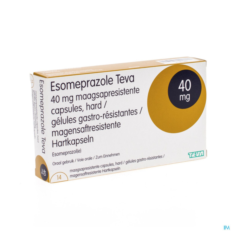 Esomeprazole teva caps gastro resistant bl 14x40mg
