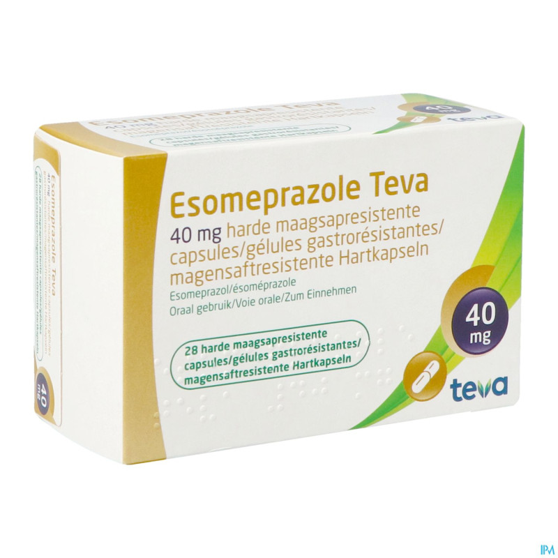 Esomeprazole teva caps gastro resistant bl 28x40mg