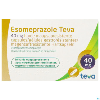 Esomeprazole teva caps gastro resistant bl 28x40mg