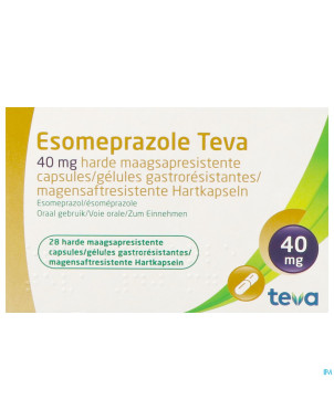 Esomeprazole teva caps gastro resistant bl 28x40mg