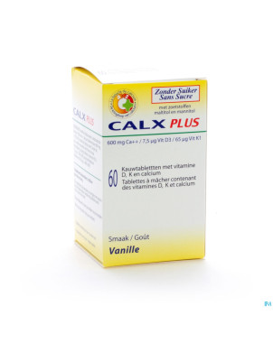 Calx-plus carre caramel vanille s/sucre 60